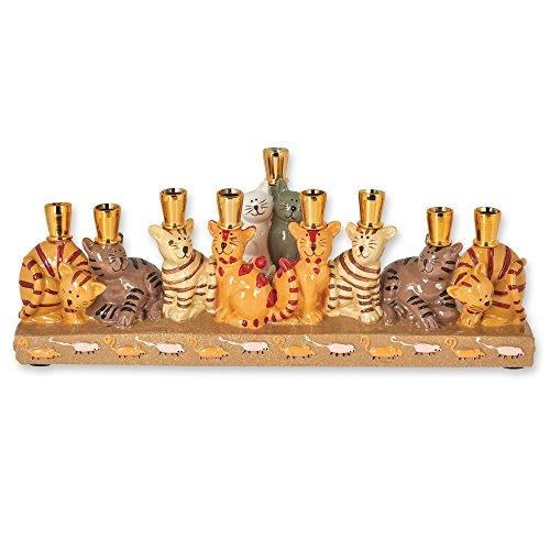 Hanukkah Children's Cat Menorah