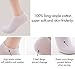 6 Pack White No Show Ankle Socks for Men and Women Cotton Athletic Sock Light Breathable Anti-bacterial Anti-odor Low Cut Socks(8-9.5, White)