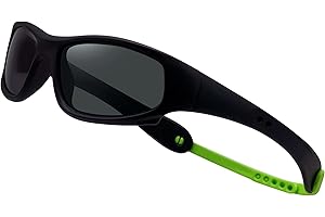 COOLSOME Kids Flexible Polarized UV Protection Sunglasses for Boys Girls Age 3-10 with Strap