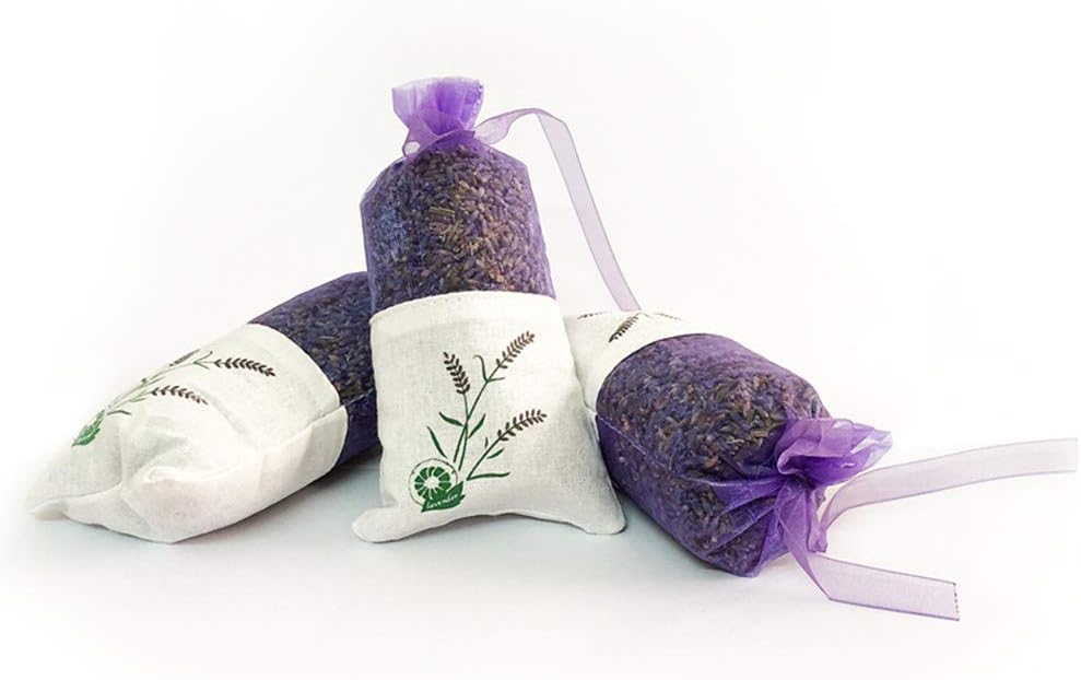 EBUYOM Set of 3 Packs Dried Lavender Buds Scented Lavender Sachets Fragrant Dry Flowers Home Fragrance for Closet Drawer Dresser Cupboard Home Decor