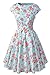 Chicanary Women's 1950s Vintage Cocktail Party Swing Dress Cap-Sleeve