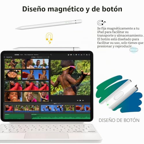 Pencil 1st Generation for iPad A16 (2018-2025): with USB C Fast Charging - Tilt and Palm Rejection - Pencil for iPad 11/10/9/8/7/6 - Air 3/4/5/M2/M3 - Mini 5~7 - Pro 11"/12.9"/M4