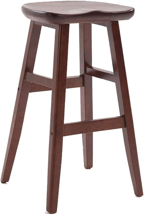 Amazon カウンターチェア チェア スツール バースツールスツールパブバースツールシンプルな家庭用純木バーカウンター チェアハイスツールバーチェアフロントデスククリエイティブバースツールバーテーブルと椅子の組み合わせ Weiyv Color Brown Red 75cm Size A