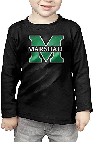 Child Kids Marshall University Logo Long Seelve Baseball Jersey T-Shirt Tee