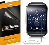 [6-Pack] Supershieldz- Anti-Bubble High Definition Clear Screen Protector for Samsung Gear S + Lifetime Replacements Warranty - Retail Packaging