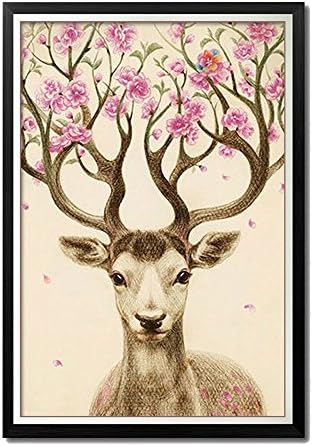 FENGZUWJP Deer 5d Diamond Painting Diy Embroidery Rhinestone Painting By Number Kits Full Art Crafts 16 by 22-inch (40x57cm)