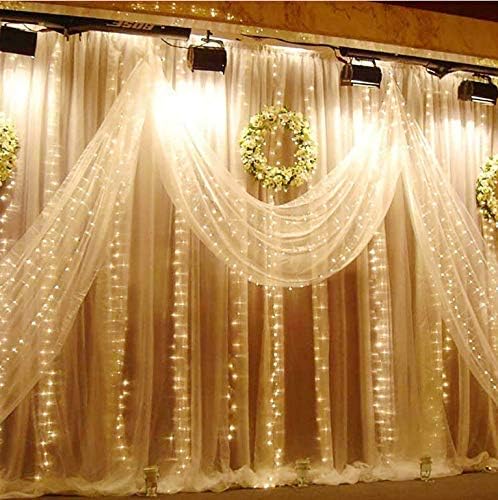Vegena 300 LED Fairy Lights 3 m x 3 m String Lights 8 Modes Waterproof String Lights Warm White with Remote Control for Outdoor Indoor Decoration Christmas Lighting Wedding Garden Party
