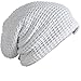 Z&S Mens Slouchy Long Beanie Knit Cap for Summer Winter Oversize (White)