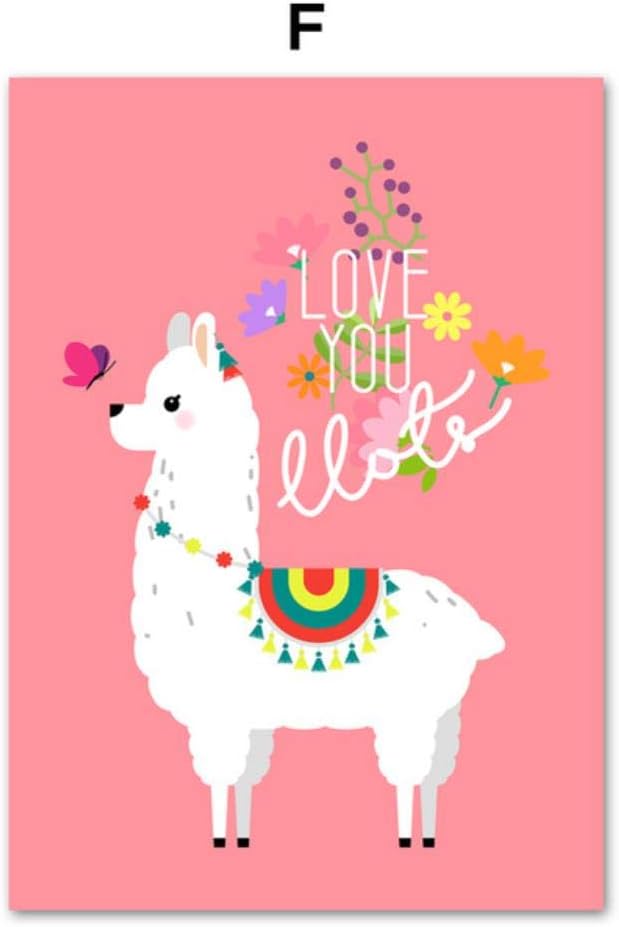 Napravi Rs Hengcheng Tableaux Art Mignon Animaux Lama Alpaga Cactus Pepiniere Mur Art Toile Peinture Affiches Et Impressions Mur Photos Bebe Enfants Chambre Decor E 21x30cm Non Encadre Tableaux Posters Et Arts Decoratifs Peintures
