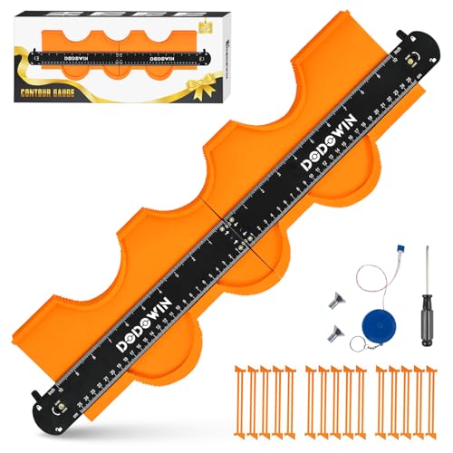 DODOWIN Connectable Contour Gauge 50 cm Copier Profile Parquet Shape Tracing Tools Tile Cutter Fathers Day Gift Dad Gift Idea Father's Day Gift for Dad
