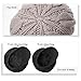 Comhats 100% Merino Wool Newsboy Cap Winter Hat Black Beret with Visor Cold Weather Knit Cap Black