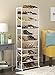 Whitmor 10 Tier Shoe Tower - 30 Pair - Closet Organizer, White