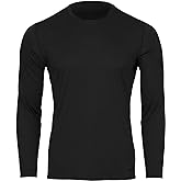 Hot Chillys Men's Peachskins Solid Crewneck Lightweight Moisture-Wicking UV Protective Relaxed Fit Base Layer Top