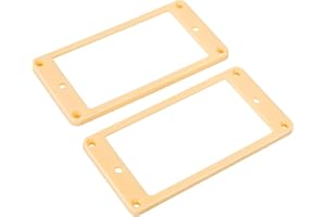 Banworks Humbucker Rings Plastic Flat Humbucker Pickup Covers 4x4mm Guitar Pickup Frame for Epiphone Les Paul LP Style Electric Guitars Pack of 2 JT/SYQG-18 Cream