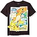 Pokemon Big Boys Youth Short-Sleeved Tee Tearaway Label, black, S