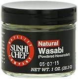 Sushi Chef Natural Wasabi (Powdered Horseradish), 1 Ounce Glass Jar - Pack of 2