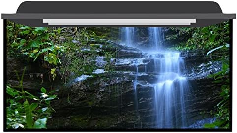 Deep Blue Themes Waterfall Steps Aquarium Background (10-20 Gallons (24Wx20H))