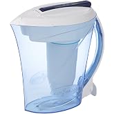 ZeroWater ZD-010rp, 10 Cup 5-Stage Water Filter Pitcher, NSF Certified to Reduce Lead, Other Heavy Metals and PFOA/PFOS, Blue and White