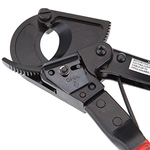 Gaosi Tools Heavy Duty Aluminum Copper Ratchet Cable Cutter Cut up to 240mm² Ratcheting Wire Cut Hand Tool