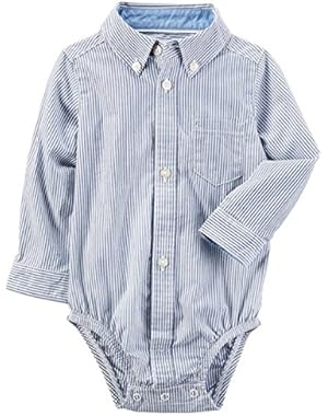 Baby Boys Striped Button-Front Cotton Bodysuit (18 Months)