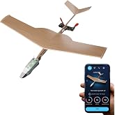 POWERUP 4.0 Balsa Paper Airplane Kit Smartphone Controlled RC Paper Motor | Easy to Fly With Autopilot and Gyro Stabilizer. Great Gadget Gift for Hobbyist Pilots or Tinkerers. Durable Flight Module