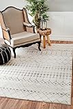Traditional Vintage Moroccan trellis Grey Area Rugs, 6 Feet 7 Inches by 9 Feet (6' 7