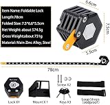 LuTuo Folding Bike Chain Lock 79cm Heavy Duty Alloy Steel with 3 Keys view 4