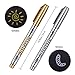 Favourde 16 Pieces Gold and Silver Metallic Marker Pens, 1.5 mm Fine Point Metallic Permanent Markers for Cards Writing Signature Lettering (8 Gold and 8 Silver) (16)