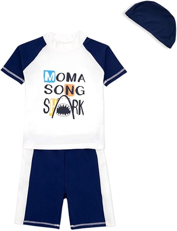Maillot De Bain 3 Piece Enfant Bonnet Pantalon De Natation Anti Uv Bebe Garcon Maillot Protection Solaire Nager Natation Amazon Fr Vetements Et Accessoires