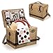 PICNIC TIME Yellowstone Picnic Baskets, Moka Collection - Brown with Beige & Red Accents, One Size