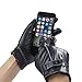 Winter Warm Gloves Men's Touch Screen Texting Leather Outdoor Driving Cycling Thick Cashmere Lining Gloves by REDESS