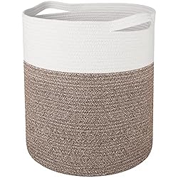 WISELIFE Storage Basket Large Cotton Rope Basket