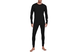 MERINNOVATION Merino Wool Base Layer Set for Men 100% Merino Wool Thermal Underwear Long Sleeve