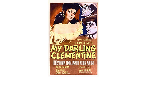 Amazon Com Erthstore 11x17 Inch Wall Poster Of My Darling Clementine John Ford Classic Henry Fonda Linda Darnell Posters Prints