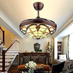 Panda Lighting 42" Tiffany Style Ceiling Fan with