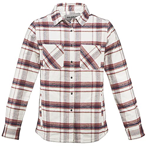 Dolomite Chaqueta Overshirt WS Quilted Camiseta, Latte Beige/Sorbet Pink, XXL para Mujer