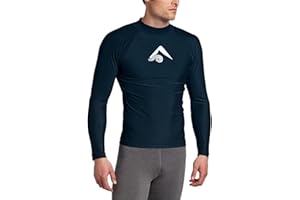 Kanu Surf Platinum Rashguard UPF 50+ Sun Protection Long Sleeve Swim Shirts for Men-Premium Rash Guard for Men