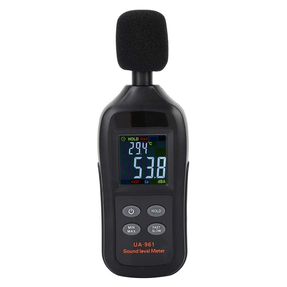 Digital Sound Level Meter, Portable Handheld Decibel Meter with LCD Display 35-130dB, Black Noise Monitoring Tester for Environmental Noise Measurement and Industrial Use