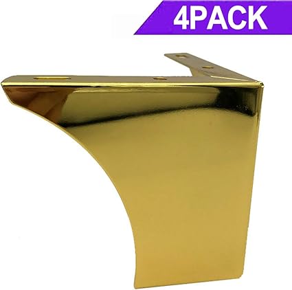 Triangle De Fer Chrome Meubles Ensemble Dore De 4 Pieds Pieds De Soutien Armoire Avec Protecteurs De Plancher Convient Pour Un Canape Commode Table Basse Abbd 3inch Amazon Fr Cuisine Maison