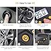 AUTLEAD Tire Inflator C5, Portable Air Compressor Pump, 40L/Min DC 12V Auto Digital Tire Pump with Pressure Gauge, LED Light, 4 Adaptors for Car, Bicycle, Motorbike and Others