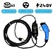 Duosida Blue Premium 25 Ft Level 2 EV Electric Vehicle Portable Car Charger - 16-AMP 120-240V, NEMA 6-20P - Includes Storage Case