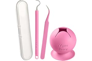 iVyne Berry and Silicone Weeding Tools - Suction Vinyl Weeder, Craft Tweezer, Scrap Collector Holder - Cricut & Silhouette Accessories - Pink