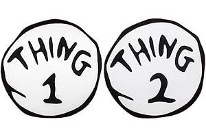 PATCHUPS Thing 1 2 Large 2 Pieces Iron On Patch Halloween Costume Accessories Standard