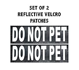 Doggie Stylz Set of 2 Reflective DO NOT PET Removable Patches for Service dog harnesses & vests.