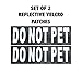 Doggie Stylz Set of 2 Reflective DO NOT PET Removable Patches for Service dog harnesses & vests.