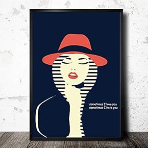Framed Canvas Wall Art for Living Room, Bedroom Fashion Lady Canvas Prints for Home Decoration Ready to Hang - 16x24 inches