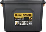 TOUGH MASTER 18L Heavy Duty Storage Box Lid Stackable Tool Home Office Workshop view 1