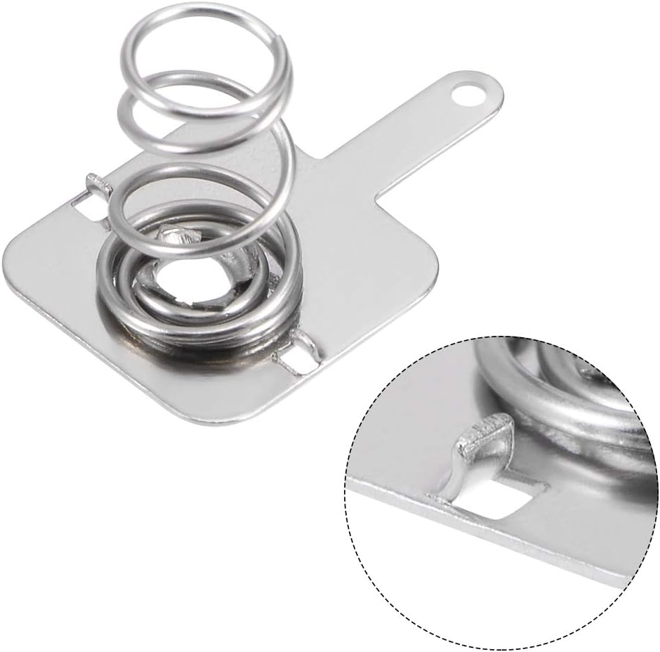 sourcing map 20 works AA Battery Positive Negative Conversion Spring Contact Nickeling Plate 11.28mmx11.5mm - Image 4