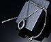 VNOX Stainless Steel Rainbow Crystal Pendant Necklace for Gay & Lesbian Pride,Free Chain 20 inch