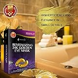 Eye Pads 24k Gold Eye Mask Anti-Aging Hyaluronic Acid Eye Patches Under Eye Mask for Moisturizing & Reducing Dark Circles Puffiness Wrinkles Eye Gel Pads from Puffy Eyes Collagen Eye Pads … (Blue)